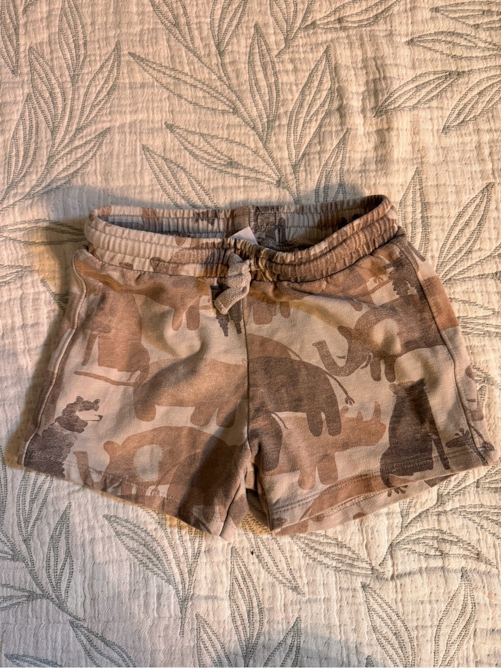 Zara Baby Animal Print Shorts 2–3 Years | 94% Cotton Drawstring Knit Shorts